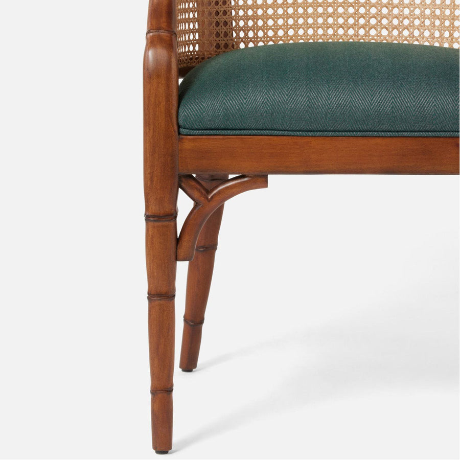 Made Goods Elena Cane-Back Barrel Dining Chair in Brown