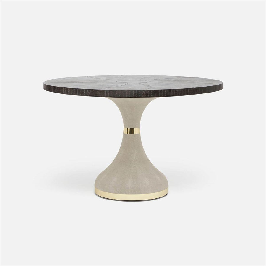 Made Goods Elis Dining Table in Zinc Metal