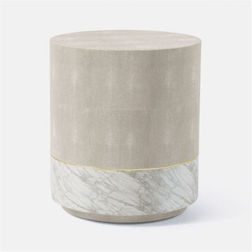 Made Goods Emerson Realistic Faux Shagreen Marbleized Resin Side Table