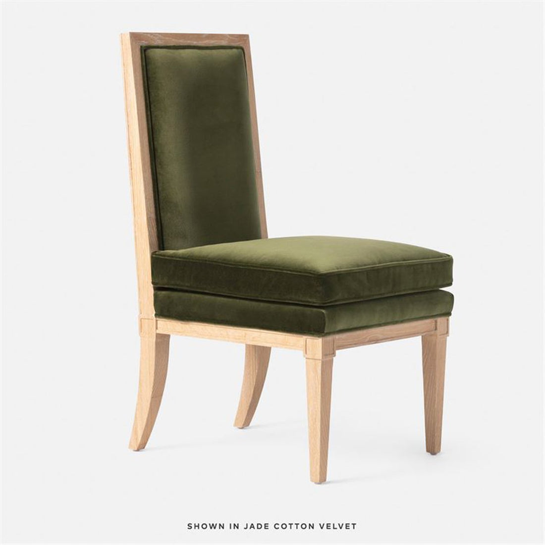 Made Goods Evan Dining Chair in Rhone Navy Leather