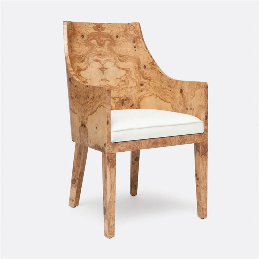 Made Goods Everett Olive Ash Veneer Arm Chair in Arno Fabric