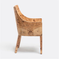 Made Goods Everett Olive Ash Veneer Arm Chair in Arno Fabric