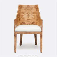 Made Goods Everett Olive Ash Arm Chair in Marano Wool-On Lambskin