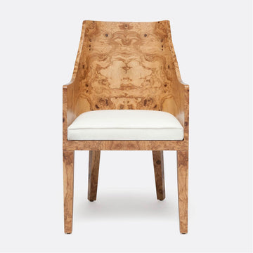 Made Goods Everett Wood Upholstered Arm Chair in Pagua Fabric