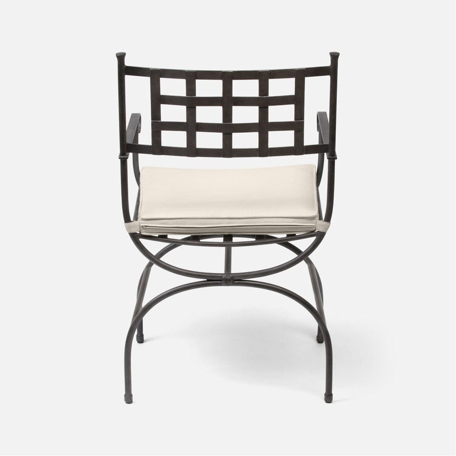 Made Goods Felix Metal Outdoor Dining Armchair in Pagua Fabric
