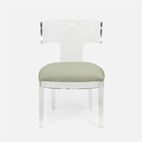 Made Goods Gibson Acrylic Wingback Dining Chair in Marano Lambskin