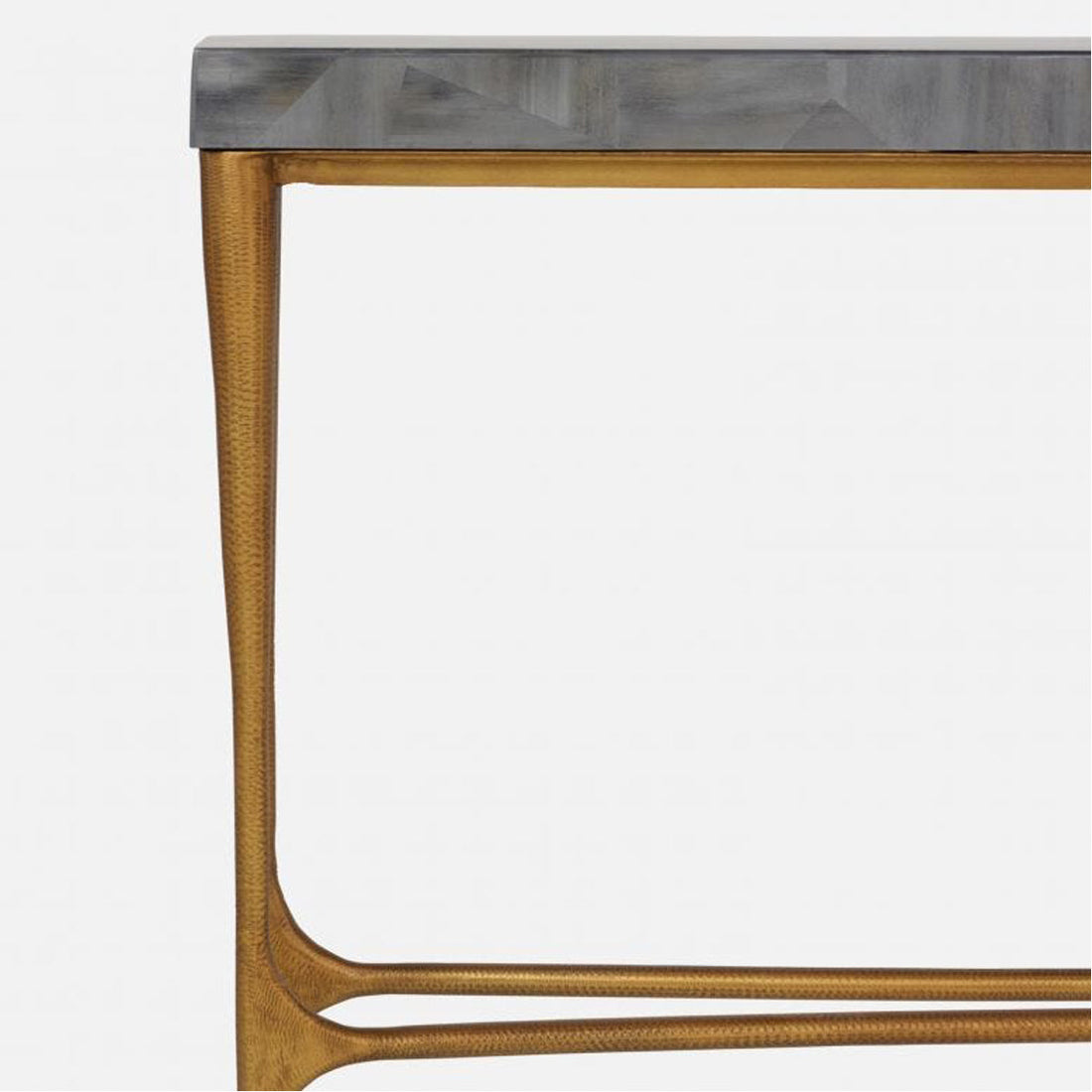 Made Goods Giordano Sculptural Console Table in Petrified Wood