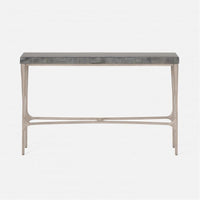 Made Goods Giordano Sculptural Console Table in Silver Mop Shell