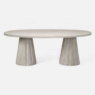 Made Goods Grady Oval Concrete Outdoor Dining Table