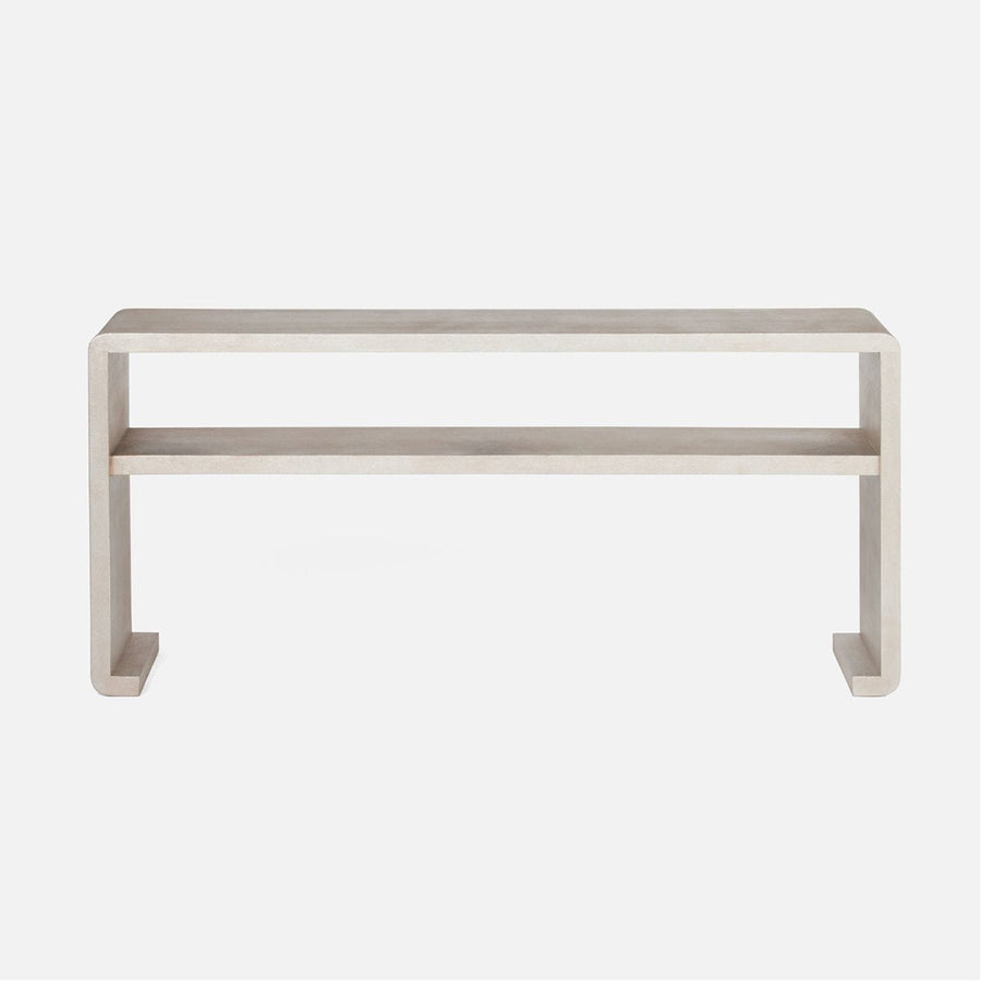 Made Goods Gustav Curved Linen 68-Inch Console Table