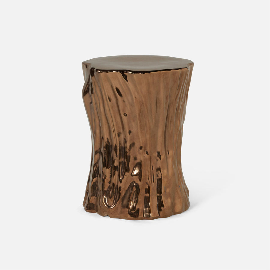 Made Goods Hollis Ceramic Tree Stump Outdoor Stool