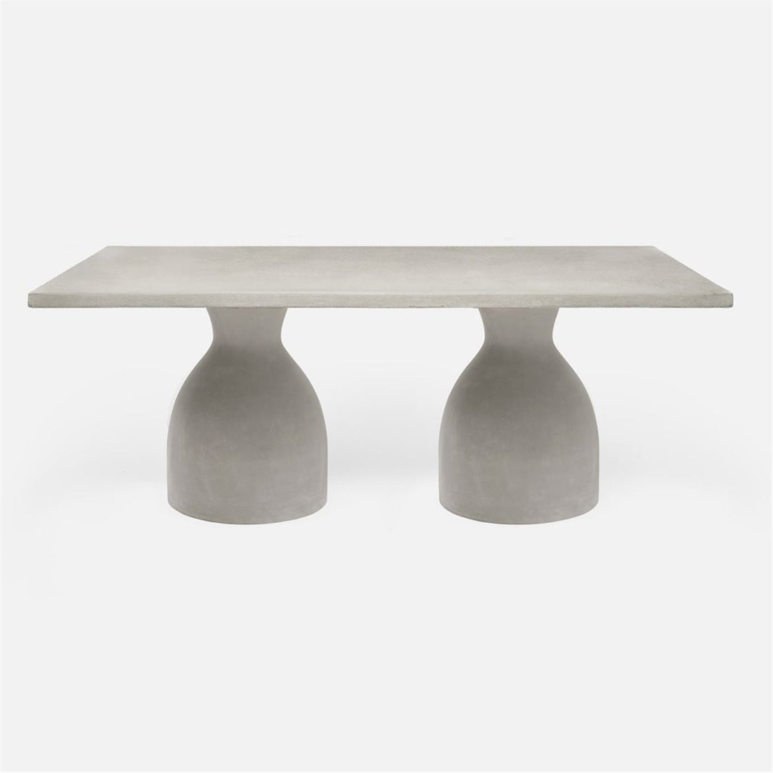 Made Goods Irving Rectangular Concrete Outdoor Dining Table