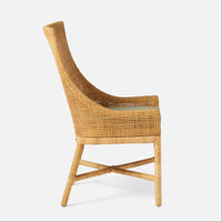 Made Goods Isla Woven Rattan Dining Chair in Brenta Cotton/Jute
