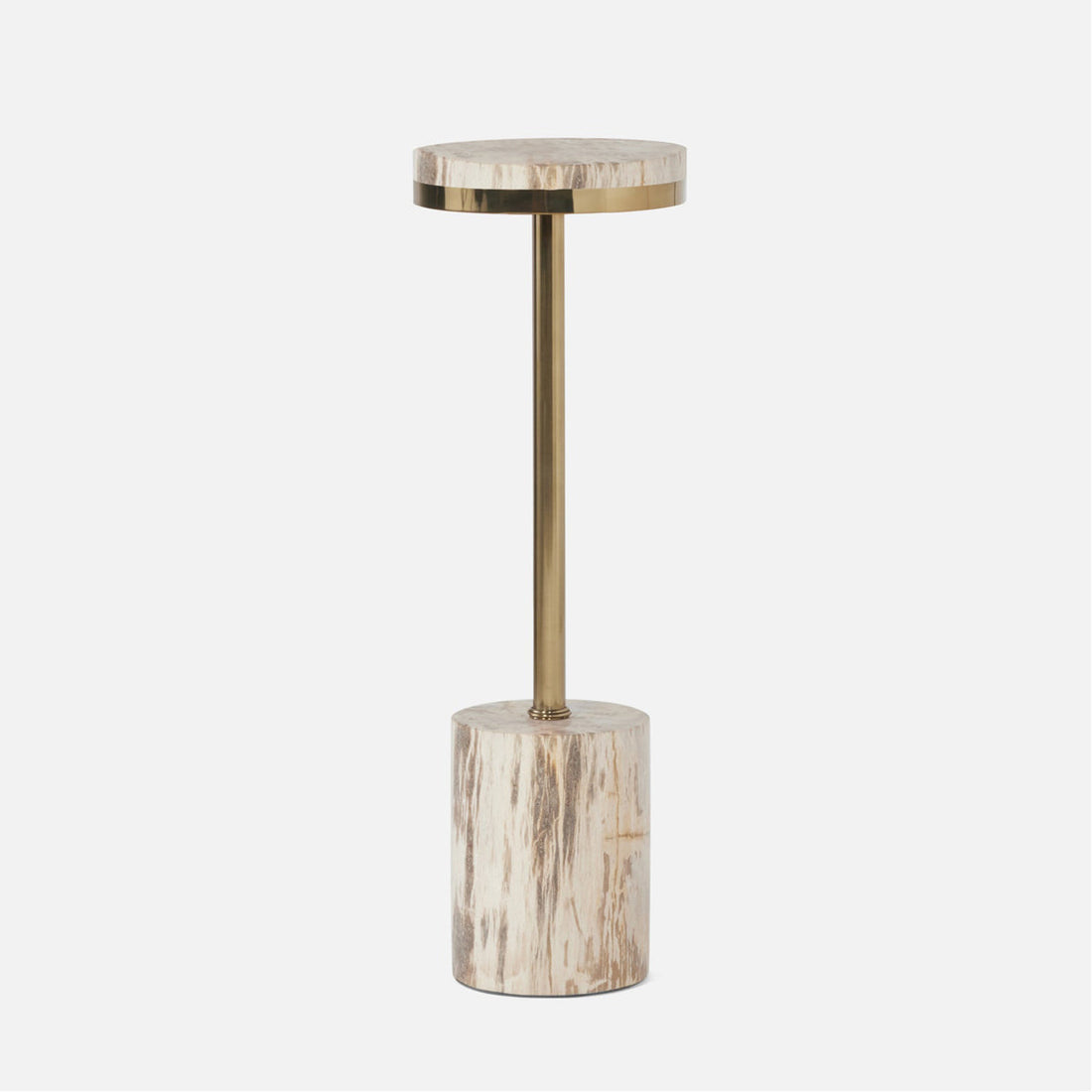 Made Goods Janina Petrified Wood Accent Table