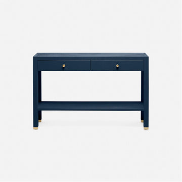 Made Goods Jarin Faux Belgian Linen Narrow Console Table