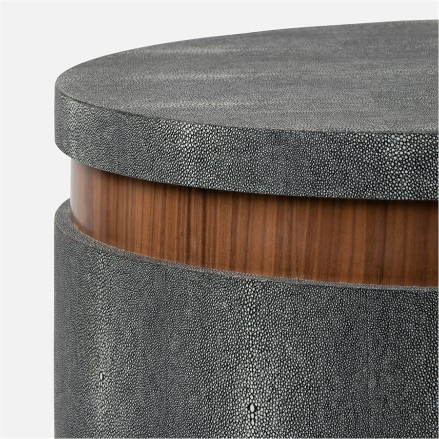 Made Goods Jaxon Realistic Faux Shagreen and Veneer Side Table
