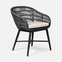 Made Goods Jolie Aluminum Outdoor Dining Chair in Danube Fabric