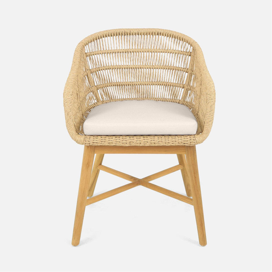 Made Goods Jolie Teak Outdoor Dining Chair in Clyde Fabric