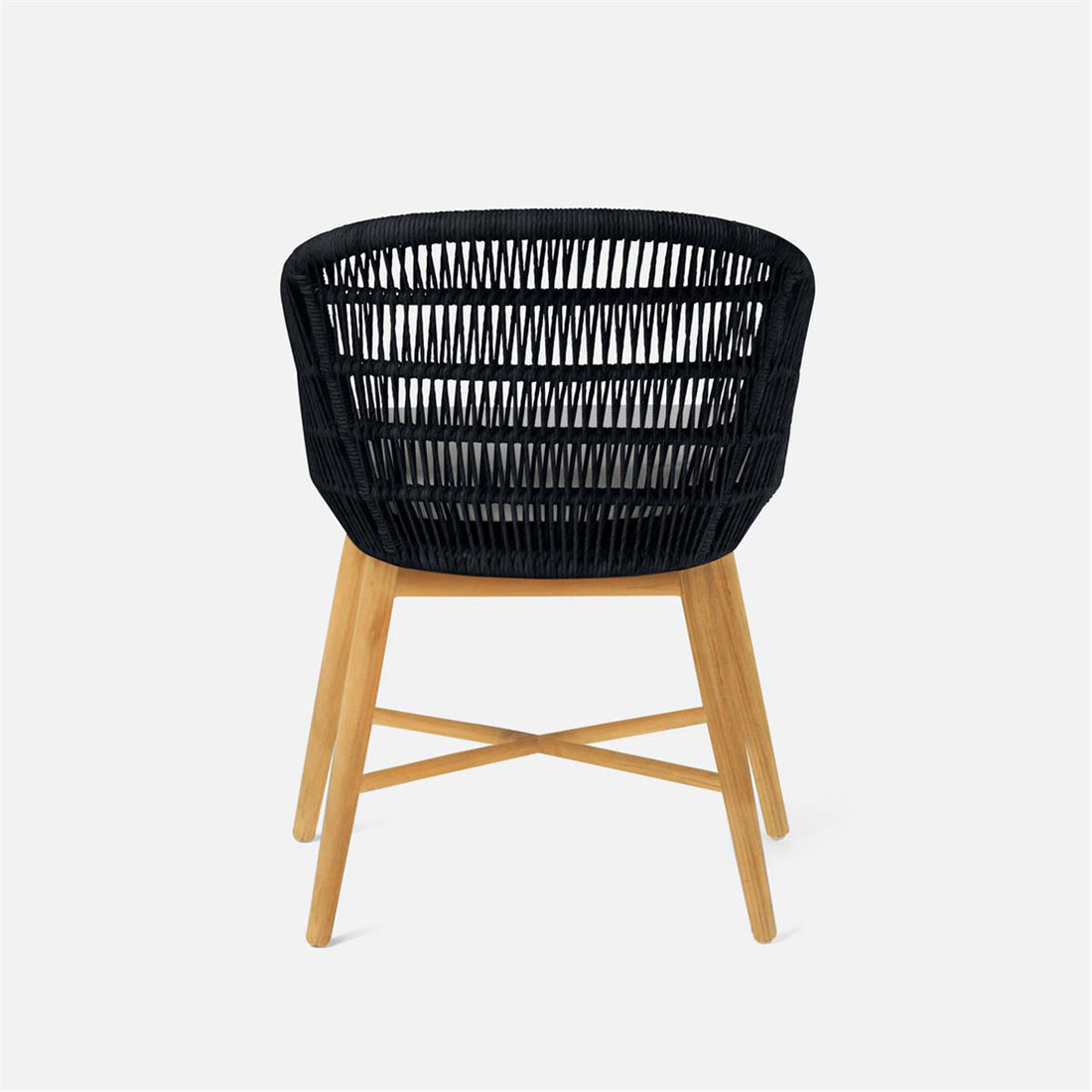 Made Goods Jolie Teak Outdoor Dining Chair in Alsek Fabric
