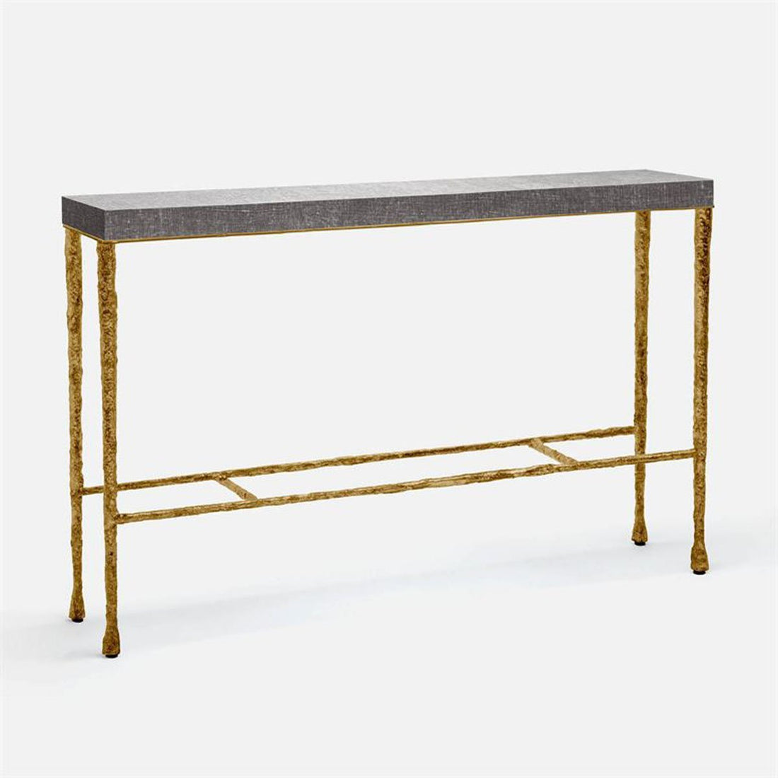 Made Goods Jovan Console Table in Beige Crystal Stone