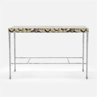 Made Goods Jovan Console Table in Silver Mop Shell