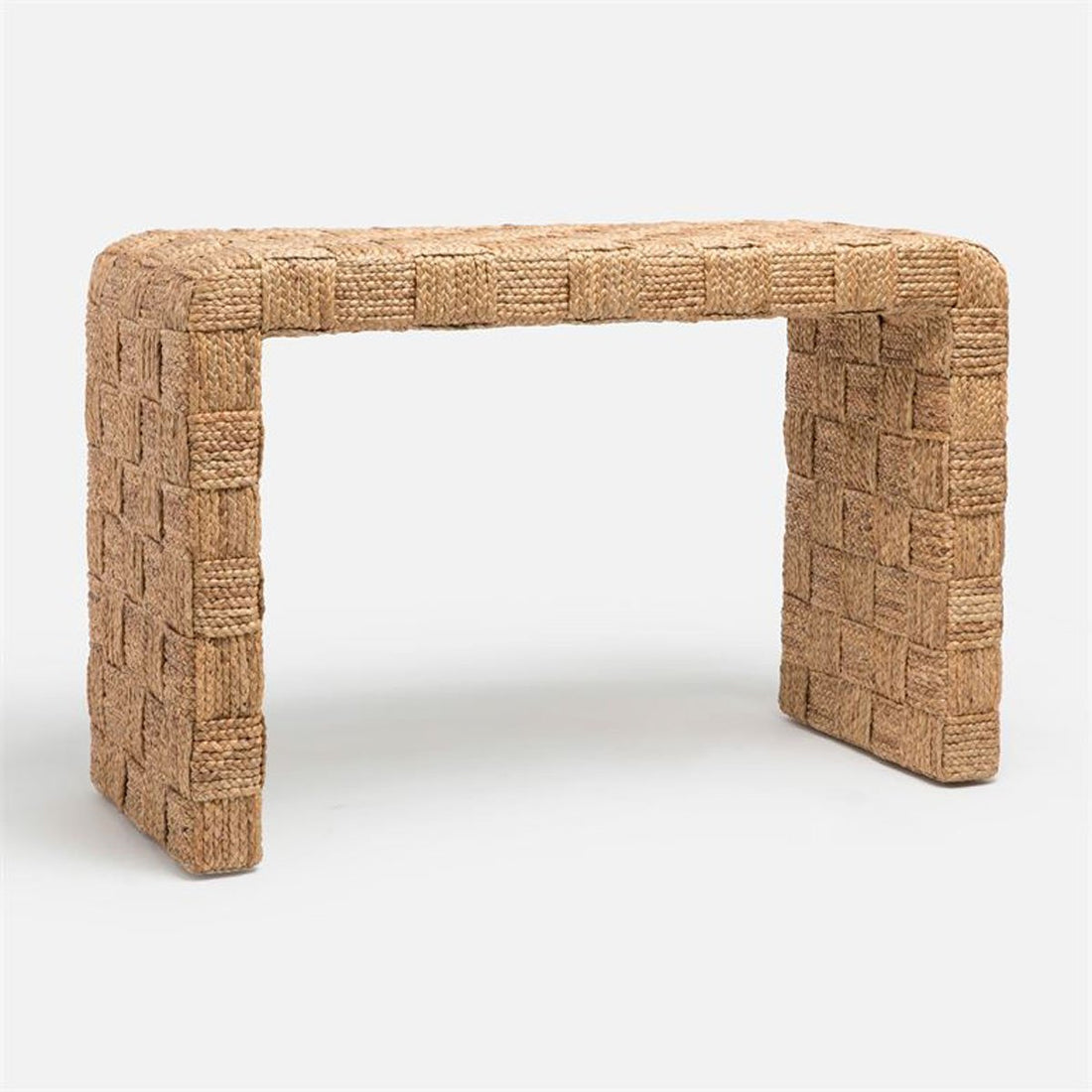 Made Goods Juleen Checkered Weave Waterfall Console Table