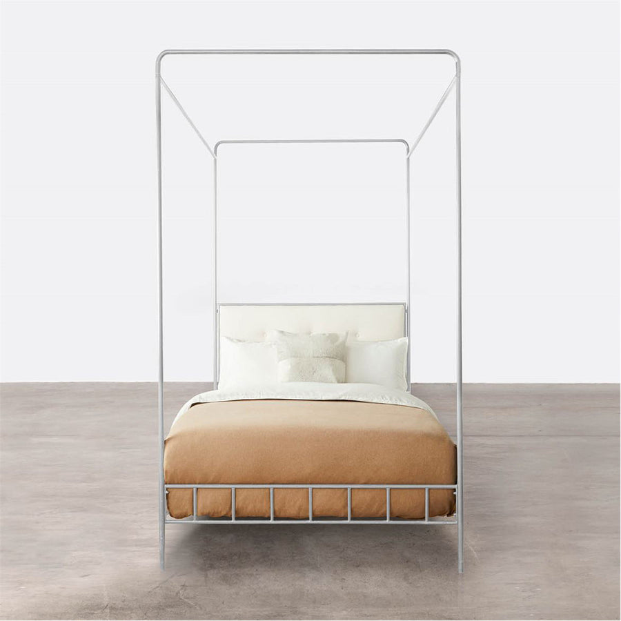 Made Goods Laken Iron Canopy Bed in Klein Rayon/Cotton