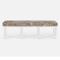 Made Goods Lex Clear Acrylic Triple Bench, Weser Fabric