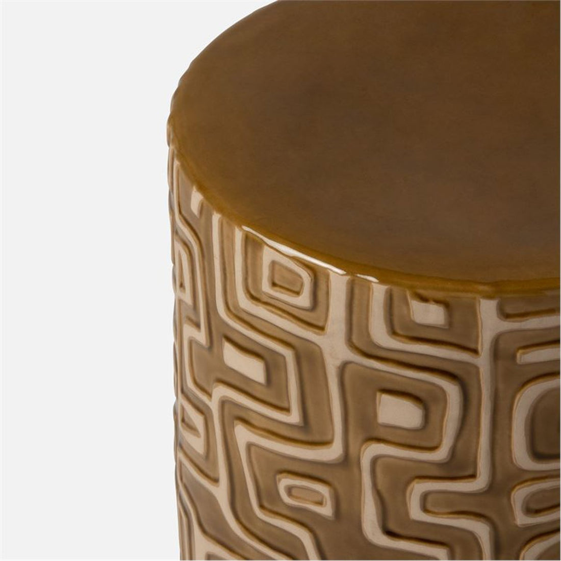 Made Goods Loman Graphic Patterned Ceramic Outdoor Stool