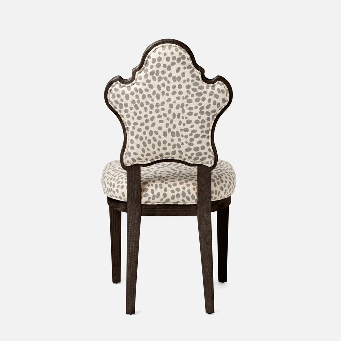 Made Goods Madisen Ornate Back Dining Chair in Rhone Leather