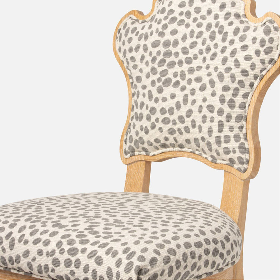 Made Goods Madisen Ornate Back Dining Chair in Lambro Boucle