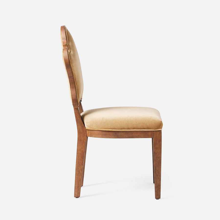 Made Goods Madisen Ornate Back Dining Chair in Bassac Leather