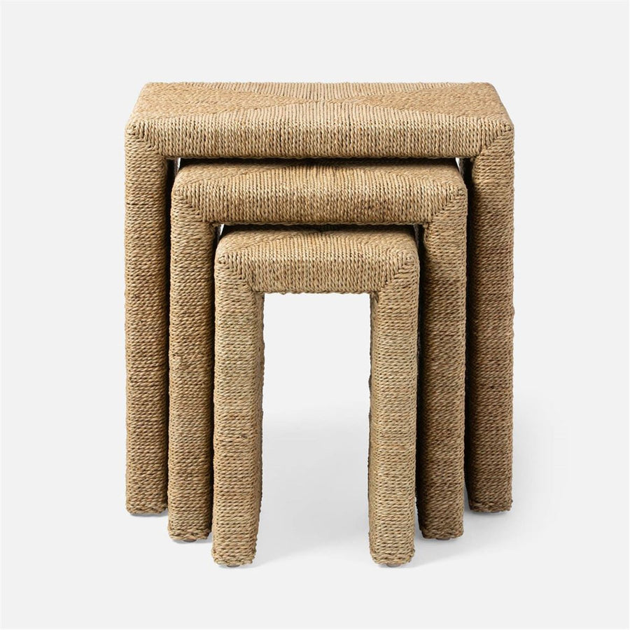 Made Goods Maggie Twisted Seagrass Nesting Tables
