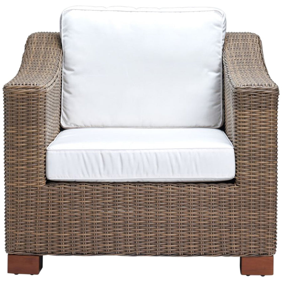 Made Goods Marina Faux Wicker Outdoor Lounge Chair in Volta Fabric