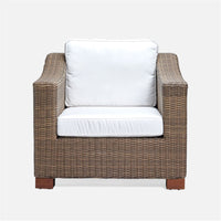 Made Goods Marina Faux Wicker Outdoor Lounge Chair in Havel Velvet