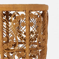 Made Goods Maybelle Barrel-Style Side Table in Curlicue Wicker