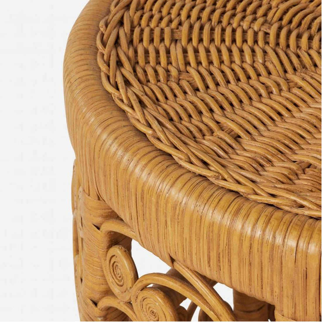Made Goods Maybelle Curlicue Wicker Barrel Stool