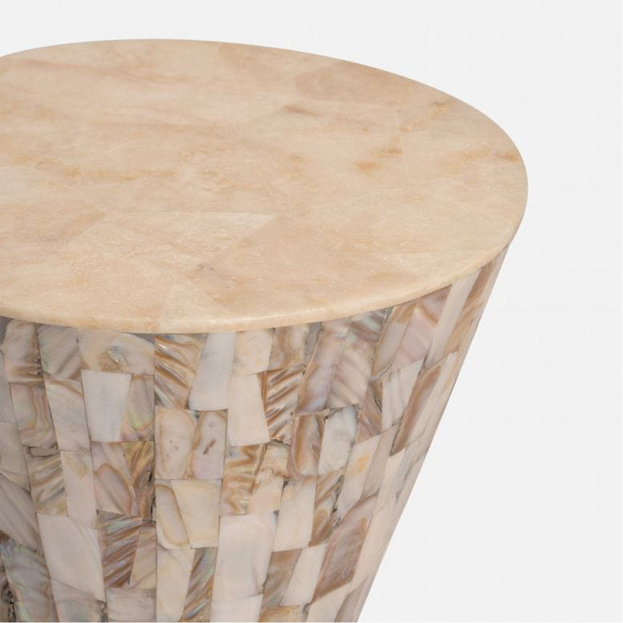 Made Goods Melanie Kabibe Side Table with Crystal Stone Top