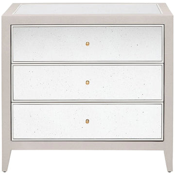Made Goods Mia Mirrored Double Nightstand in Faux Shagreen