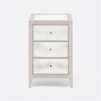 Made Goods Mia Mirrored Single Nightstand in Faux Shagreen