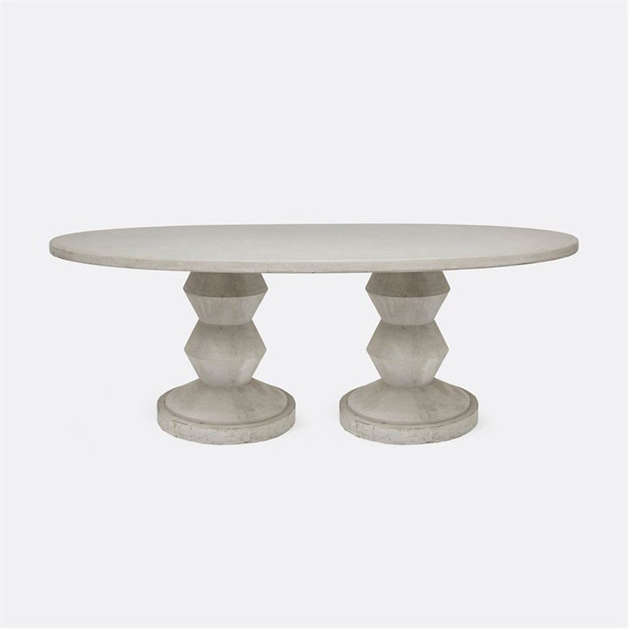 Made Goods Montgomery Concrete Oval Outdoor Dining Table