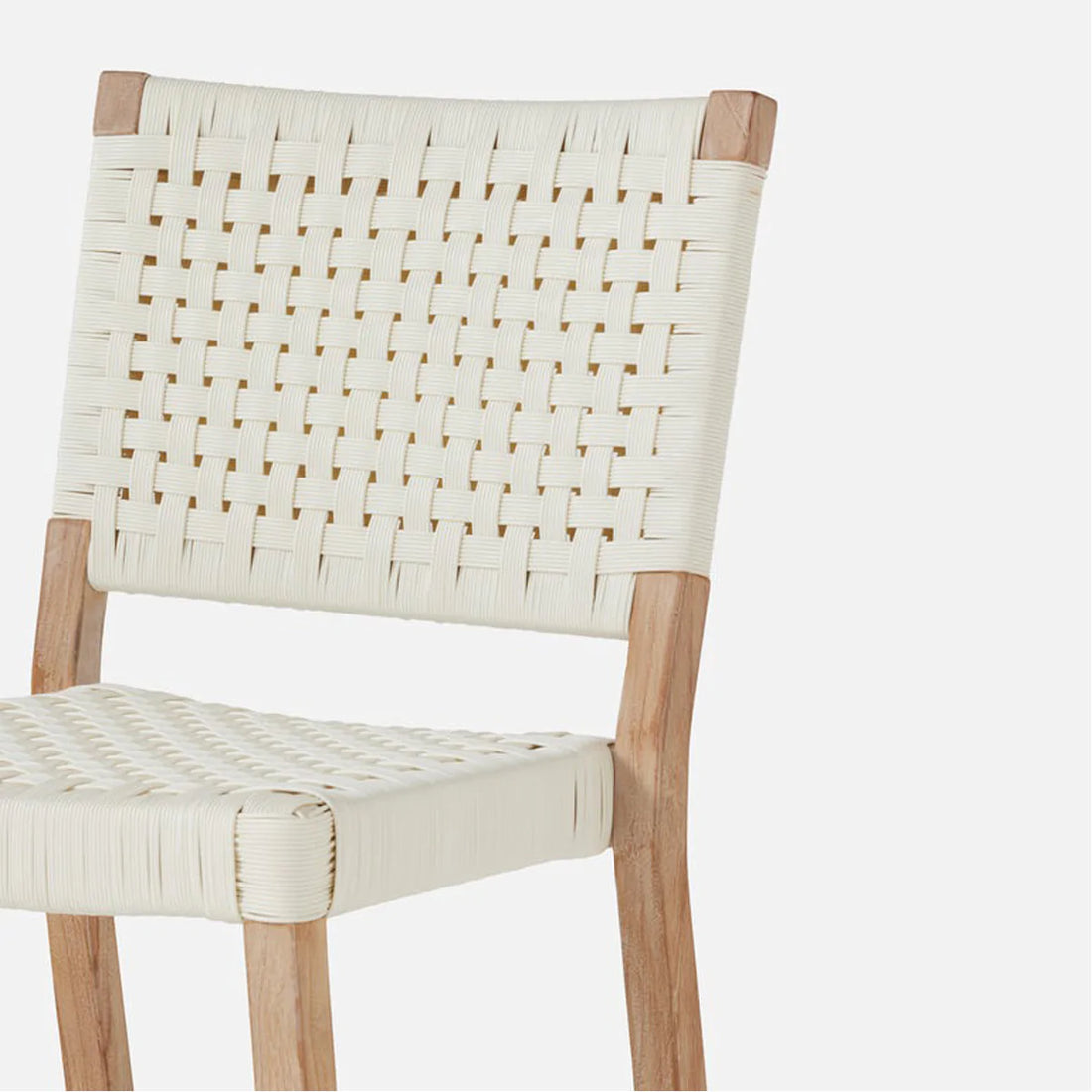 Made Goods Neal Faux Wicker Teak Outdoor Dining Chair