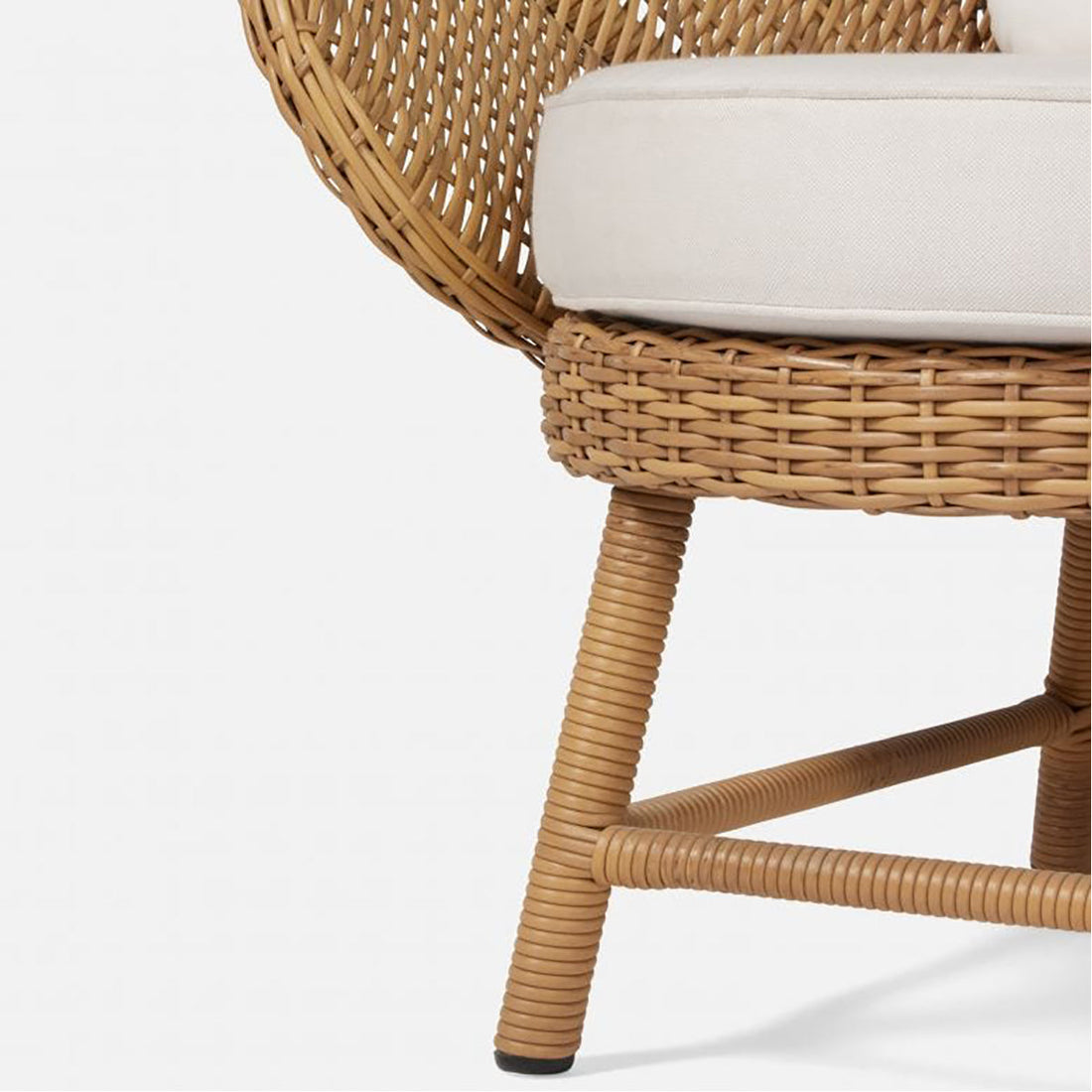 Scalloped discount rattan chair