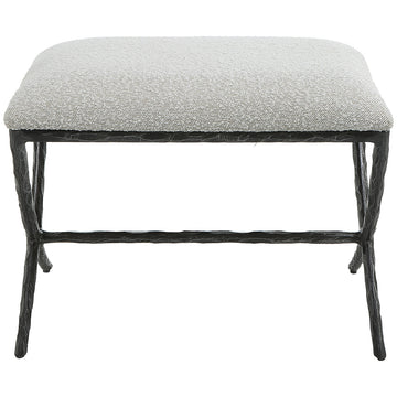 Uttermost Brisby Gray Fabric Small Bench