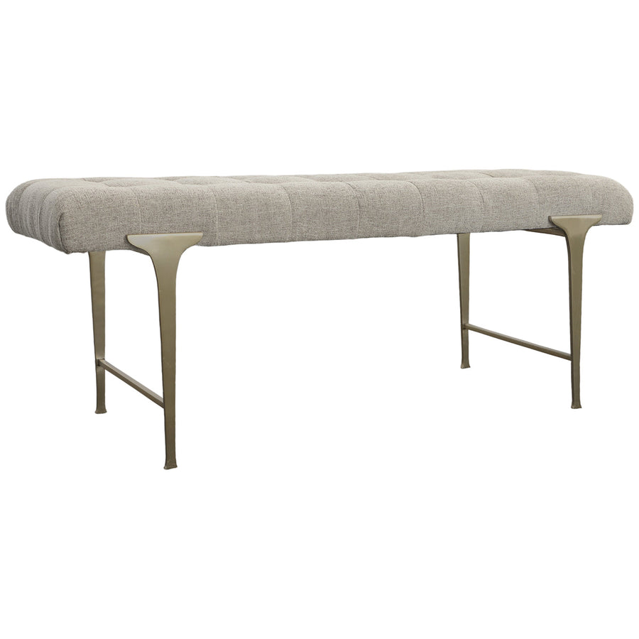 Uttermost Imperial Upholstered Gray Bench