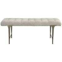 Uttermost Imperial Upholstered Gray Bench