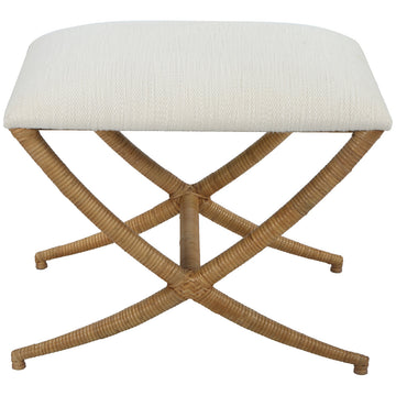 Uttermost Expedition White Fabric Small Bench