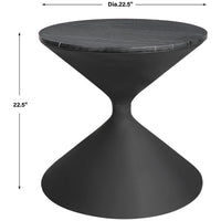Uttermost Time's Up Hourglass Shaped Side Table