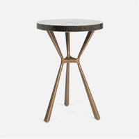 Made Goods Paislee Iron Tripod Table in Zinc Metal