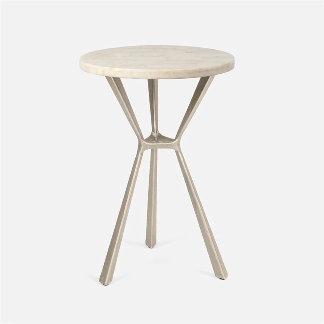 Made Goods Paislee Iron Tripod Table in Stone